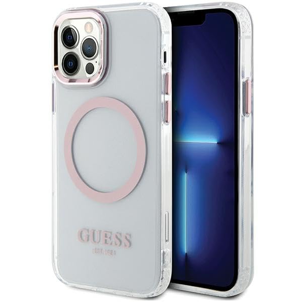 Guess GUHMP12MHTRMP Coque Rigide pour iPhone 12/12 Pro 6,1" Rose