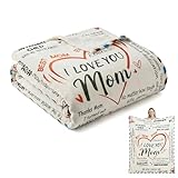 Mothers Day Gifts - Super Soft Throw Blanket, Throw Blankets for Mom, Mother's Day, Anniversary and Birthday Gifts for Mom from Daughter Son, Presents for Mommy (50x60)