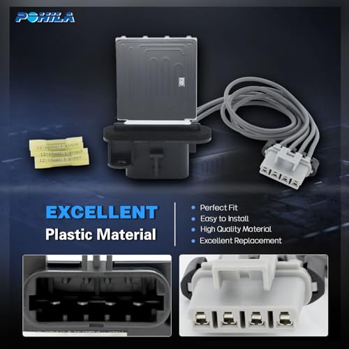 Image of 973-582 Manual AC Control Blower Motor Resistor with Wire Harness Compatible with 2005 2006 2007 2008 2009 2010 2011 2012 2013 2014 2015 2016 2017 Toyota Tacoma Replace RU1435 4P1650 8713804050