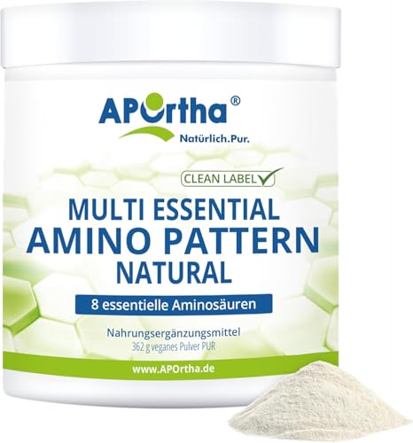 APOrtha® Multi Essential Amino Pattern – 362 g Aminosäuren-Pulver mit 8 essentiellen Aminosäuren nach Prof. Dr. Lucà-Moretti, ausgewogenes Aminosäuren-Profil, EAA Pulver, vegan, ohne Zusätze APOrtha® Multi Essential Amino Pattern – 362 g Aminosäuren-Pulver mit 8 essentiellen Aminosäuren nach Prof. Dr. Lucà-Moretti, ausgewogenes Aminosäuren-Profil, EAA Pulver, vegan, ohne Zusätze