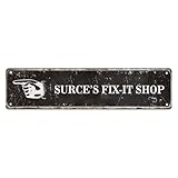 Customize Surce'S Fix-It Shop Road Sign 16