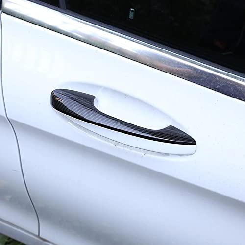 Poignée De Porte Extérieure LHD Noir Brillant 4 Boutons Pour Mercedes Classe A B C E CLA GLC GLE GLS GLB W177 W247 W205 W213 X253 C118 W167 X167 X247 - Look Carbone Élégant