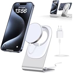 Cargador Magsafe Amazon Soporte para Cargador MagSafe con Adaptador de Corriente USB-C de 20W, Wireless Charger Compatible con iPhone 14/14 Pro /14 Pro MAX /13/13 Mini /13 Pro/13 Pro MAX/iPhone 12, AirPods