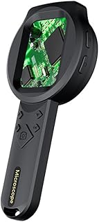 Uhidka Microscopio Digital Portátil de Mano con Pantalla IPS de 2,8 Pulgadas y Lupa Digital de 2 MP con 15 Luces LED Integradas.