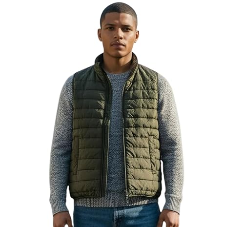 Image of JACK IN THE BAG *SIZE S-6XL * Men's Lightweight Sleeveless Body Warmer Jacket Gilet Body Warmer (XL, GREEN)