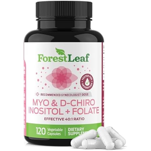 ForestLeaf Myo-Inositol & D-Chiro Inositol with Folate Supplement - 40:1 Ratio 2000mg Myo and D-Chiro Inositol Capsule Cover
