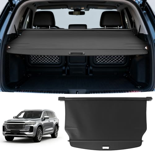 Cargo Cover Compatible with Jeep Grand Cherokee 2022-2025 Accessories Leather Retractable Trunk Cover Security Shielding Shade Cargo Luggage Cover Trunk Storage Privacy Protection