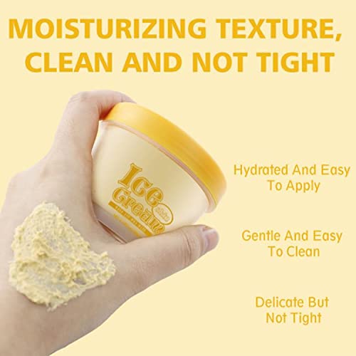 Aichun Beauty Ice Cream Facial Wash Off Mud Mask Oil-Control Deep Cleaning Moisturizing Exfoliation Blackhead Skin Care 100G 3.38Fl. Oz (Mango&Honey) #TOP3