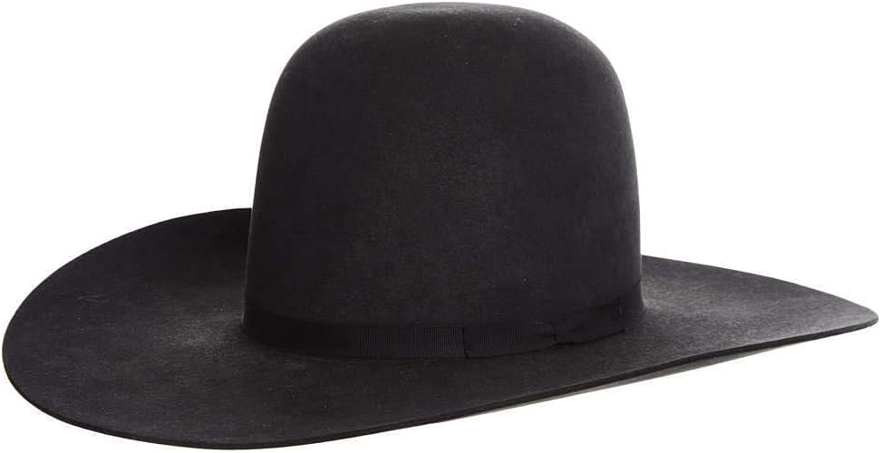 Mens RK480 RK 7X Blk Band 4 1/2` Brim Open Felt 71/8 Charcoal