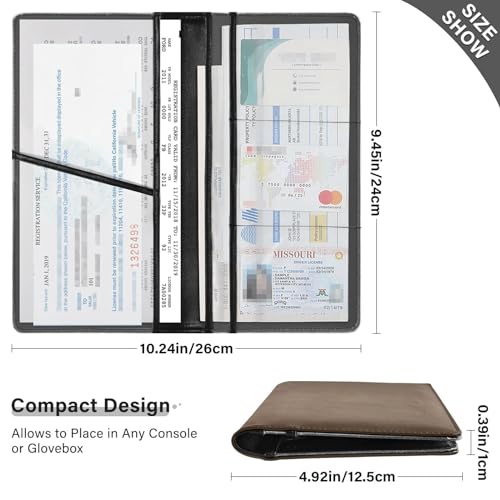 Organizador de Documentos para Auto Cuero miniatura 3