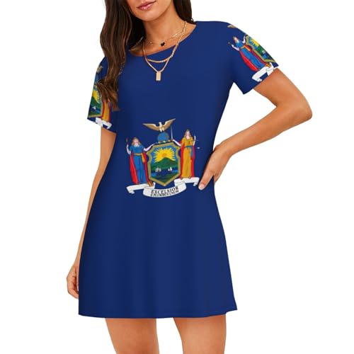 Chemise de nuit femme légère contre la chaleur avec manches courtes