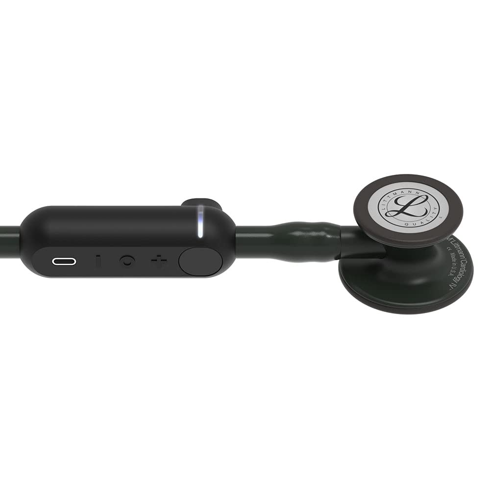 YFCACT 3M Littmann Core Digital-Stethoskop MIT Gravur Digitalstethoskop (Black Edition)