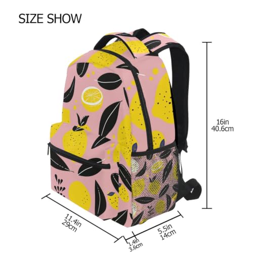 Cartable étudiants citrons rose pour alléger le dos des écoliers