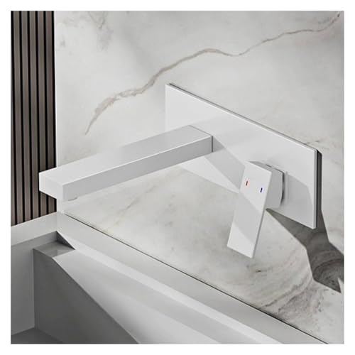 Grifo empotrado de pared cromado monomando mezclador oculto para baño y lavabo 3