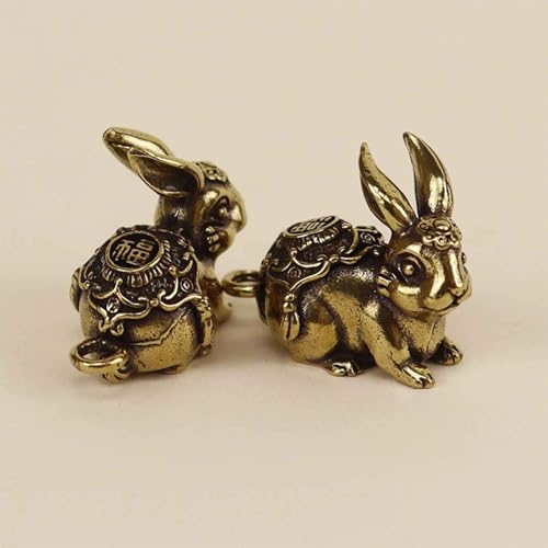 Set de 4 Figuras Decorativas de Conejo en Latón miniatura 4