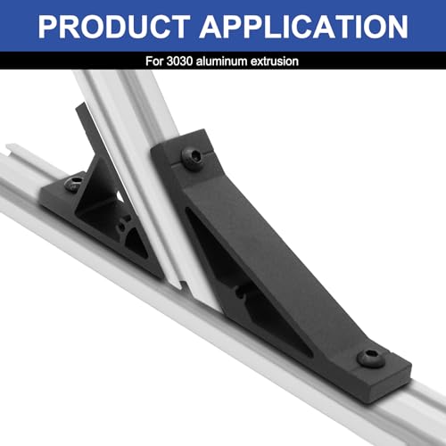 Image of 12pcs 3030 45 /135 Degree Angle Corner Bracket 3030 Extrusion Hardware T-Slot V-Slot Accessories with Screws and Nuts for 3030 Aluminum Extrusion Connector 3D Printer Accessories Black