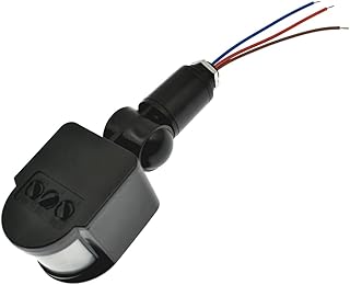 Infrared PIR Motion Sensor Detector Switch,AC 85~265V 180 Degree Infrared ray Human Body Inductor (Black)