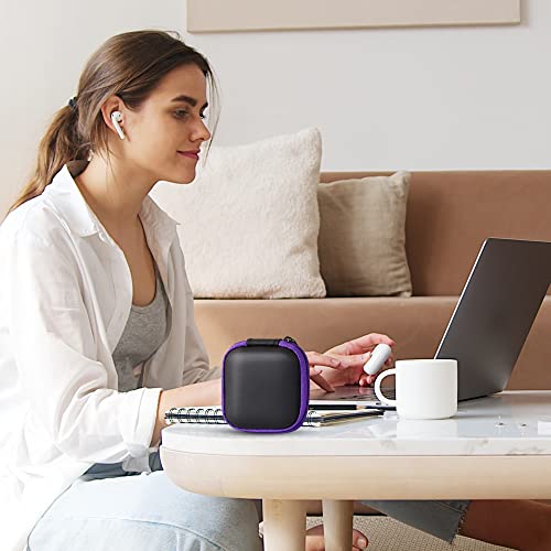 Earbud Case Earphone Carrying Case Portable Eva Headphone Case Storage Bag Organizer Or Earphone, Earbud, Earpieces, Sd Memory Card, Camera Chips (Purple) #TOP6
