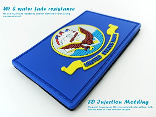 Qqsd Us Navy Flag Patch Tactical Military Patch - Pvc Hook And Loop Fastener Patch, 2 Pack #TOP3