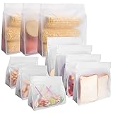 10 Pack Reusable Food Storage Bags, Leakproof Thicken Reusable Freezer Bags, No BPA Reusable Zipper Bag. 3 Gallon Freezer Bags 4 Sandwich Lunch Bags 3 Children’s Snack Bags.