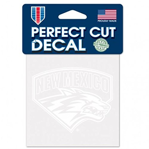 Decal blanco New Mexico Lobos 4x4 pulgadas de Wincraft para coche