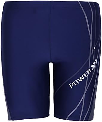 AIEOE Men Swim Jammer Summer Beach Endurance Quick Drying Drawstring Swimsuit M Blue