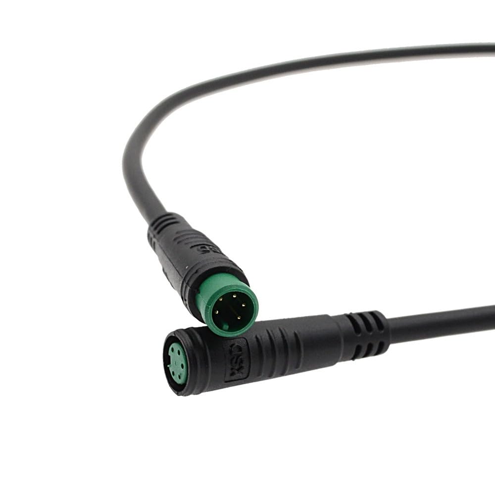 E-Bike Motor Extension Cable 5 Pin Waterproof Extension Conversion Cable for Electric Bike Display Meter (5 Pin Male)
