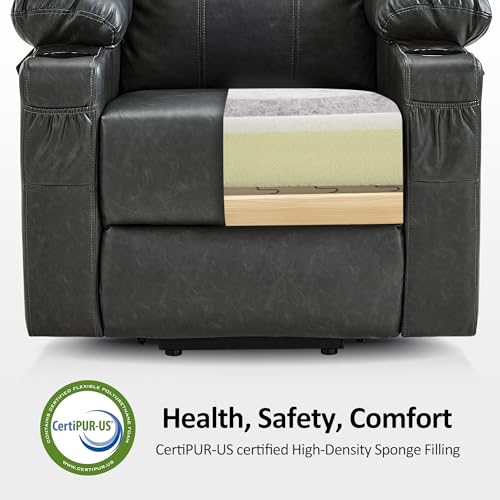 Image of MCombo Large Power Lift Recliner Chair for Elderly, Heat and Massage 7516