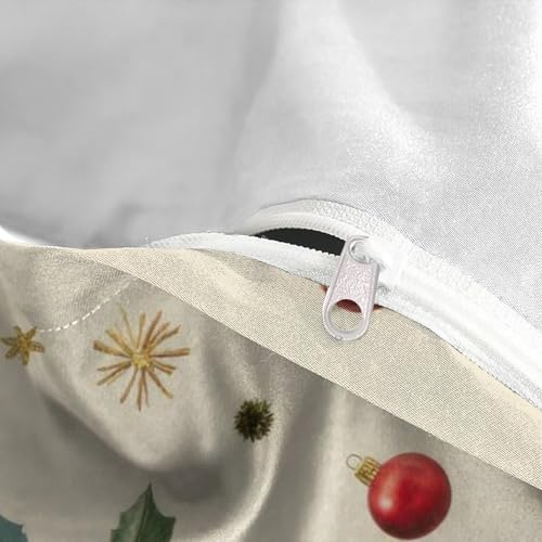 Parure de lit Noël 260x220cm avec fermeture éclair robuste en microfibre légère - 8