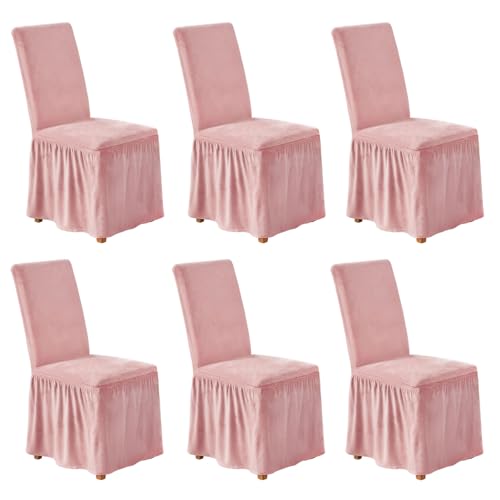 NICEEC Chair Covers for Dining Chairs Dining Room Chair Covers with Skirt