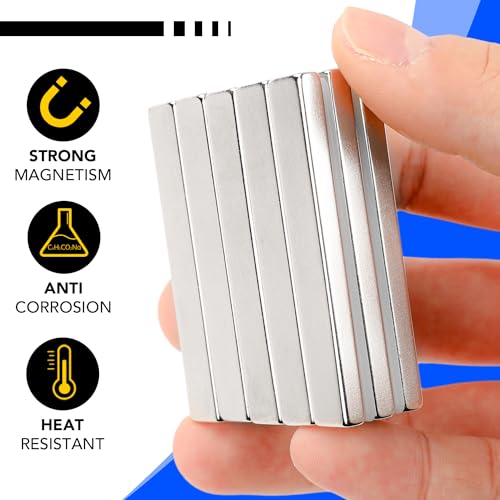 DIYMAG Powerful Neodymium Bar Magnets, Rare-Earth Metal Neodymium Magnet, N52, Incredibly Strong 33 LB Strength - 60 x 10 x 5 mm, Pack of 24