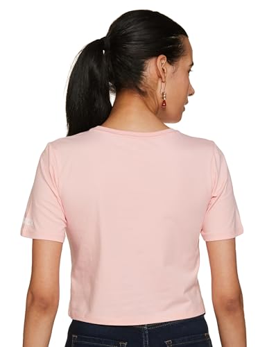 Image of Pepe Jeans Solid Cotton Round Neck Women's Regular Fit T-Shirt