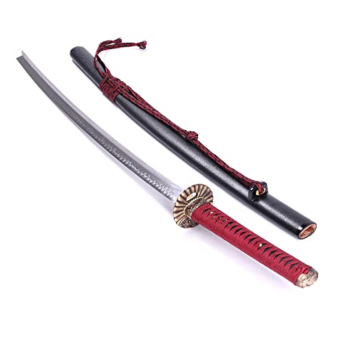 Siwode Katana,Sun Flowers Copper Tang, T10 Clay_Tempered Samurai Handmade, 40-Inchs