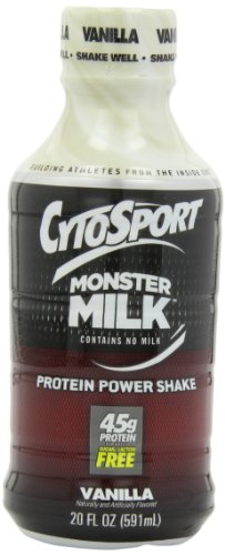 CytoSport Monster Milk Ready-To-Drink Protein Power Shake, Vanilla, 20 Ounce, Pack of 12