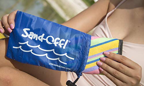 Water Sports Sand-Off, Beach Sand Cleaner Wipe Off Mitt, Multi-Color, Water Sports Sand-Off Beach Sa