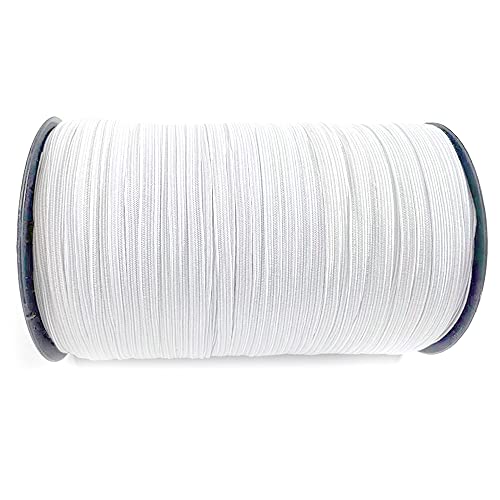 Ruban élastique pour masques 350M x 3mm blanc pour mercerie et couture DIY