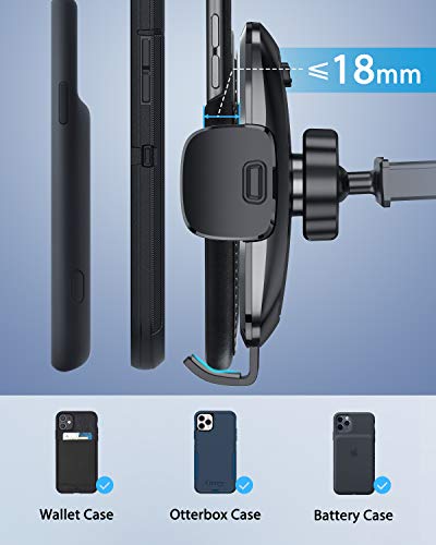 DesertWest Universal Car Phone Mount, Protection Upgrade Cell Phone Holder Stand for Dashboard Windshield Air Vent, Compatible with iPhone 12 SE 11 Pro Max XR XS X Samsung Galaxy S21 Note 20 S20 S10