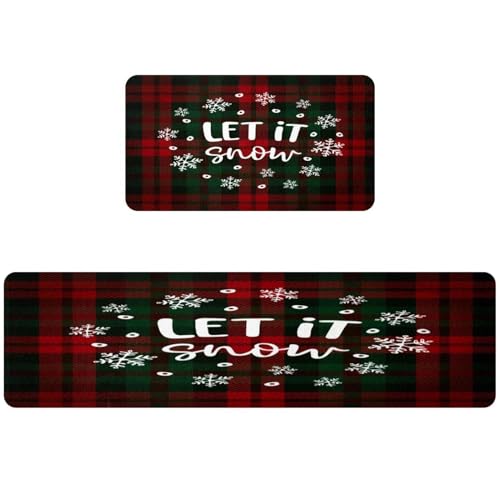 Alfombrilla de cocina de Navidad para decorar pasillos y lavaderos 2