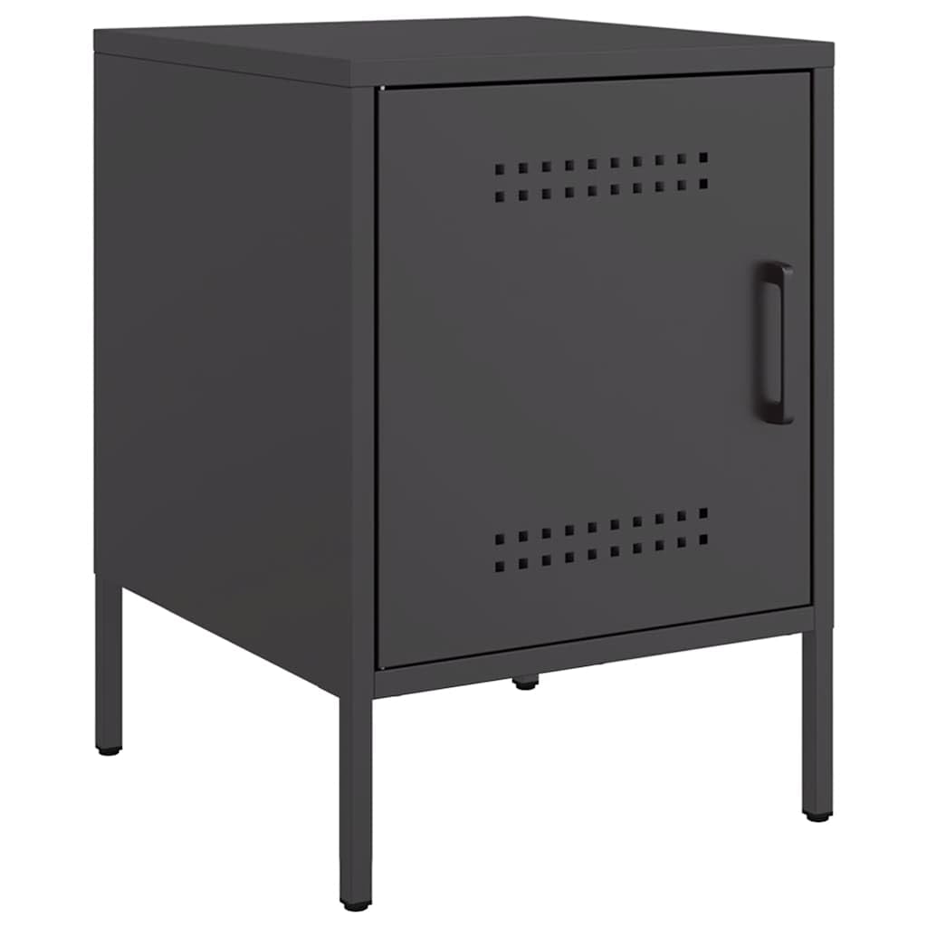 Table de chevet noir petit meuble de nuit 36 x 39 x 50,5 cm