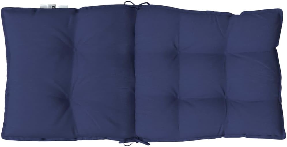 vidaXL Lowback Chair Cushion Set of 2 Navy Blue Oxford Fabric