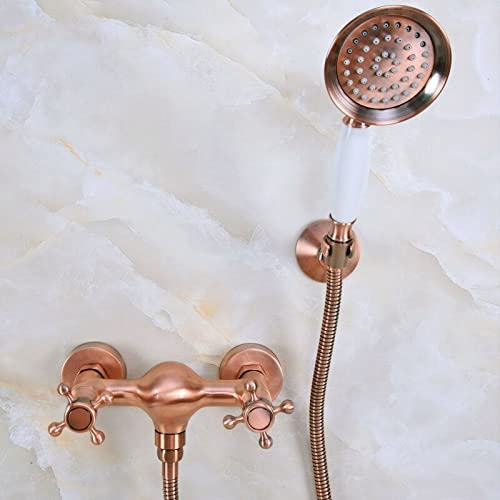 Mitigeur laiton double poignées croisées Mna297 pour rénover une douche ancienne avec style