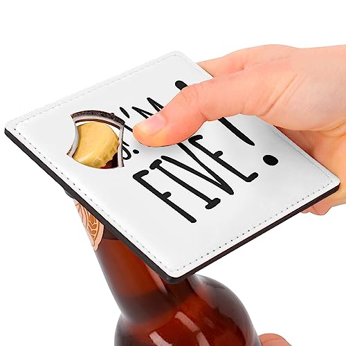 Sous-verre décapsulateur Yo! I'm Five pour anniversaire | Lot de 6 - 4