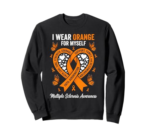 I Wear Orange For Myself Multiple Sclerosis Awareness Heart �g���[�i�[