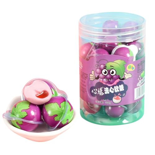 グミ ソフトで甘い 見た目が斬新 美味しくて楽しい 地球グミ お菓子 果汁グミ 目玉グミ 菓子セット 詰め合わせ 中国お菓子 プラネットグミ 咀嚼音 地球眼球西瓜黄?白桃熊猫草莓灯?足球葡萄味 30粒/缶 (ぶどう)