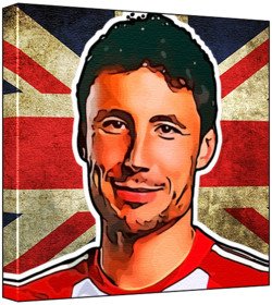 Toile Pop Art Mark Van Bommel Union Jack multicolore pour sublimer votre salon ou bureau