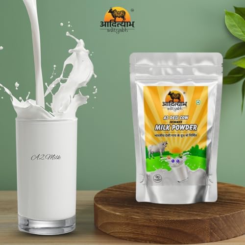 Image of Adityabh A2 Cow Skimmed Milk Powder 450g (Pack of 3) | Clean & Natural | No Added Sugar | No Preservatives | Nutrient-Rich Dairy Powder | Ideal for Tea, Coffee & Daily Kitchen Use