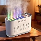 Diffuseur d'aromathérapie LED 20 couleurs : Notre humidificateur d'aromathérapie dispose de 20 types de lumières LED, de 5 modes de pulvérisation et peut être synchronisé avec la musique. Son effet réaliste ajoute chaleur et ambiance à la pièce, créant une atmosphère apaisante et accueillante.