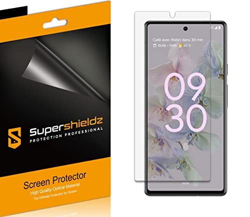 Supershieldz (6 Pack) Designed for Google Pixel 6a Screen Protector, 0.12mm, High Definition Clear Shield (PET)