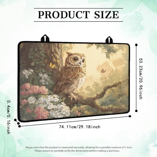 Image of Owl Electric Stove Insulation Mat Water Resistant Dish Drying Mat for Kitchen Non-Slip Rubber Base Heart Resistant Stovetop Protector Home Kitchen Decor