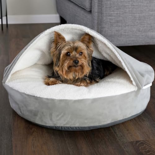 PETMAKER Cozy Cave Dog Bed with Cover Cave for Small Pets, Gray, 23”x6.5” by PETMAKER - Used condition - Image 8